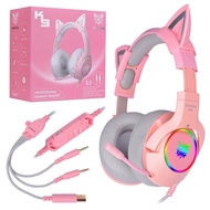 Onikuma k9 Headphone耳機（貓貓耳粉紅色耳機）