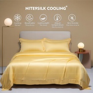 NITE9SILK COOLING Luxury Silk Bedding Set Yellow
