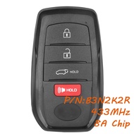 KEYECU B3N2K2R 433MHz Smart Remote Car Key Fob for Toyota Land Cruiser 2022 2023 2024 2025 8A Chip P