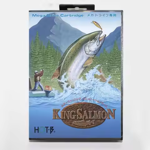 Hot Sale King Salmon Game Card With JP Box 16bit MD Cart For Sega Mega Drive/Genesis System