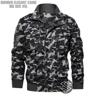 ZC - Jaket Pria Bomber / Jacket Bomber Loreng / Bomber Loreng Elegant / Jaket Canvas Motif army / Ja