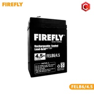 ♝Rechargeable Battery Sealed Lead Acid 4.5Ah 6V FIREFLY FELB6/4.5♀