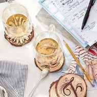 Coasters รอบไม้ชิ้นวงกลม Tree Bark Log แผ่น DIY หัตถกรรมงานแต่งงานตกแต่ง