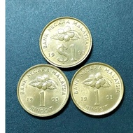 Kriss 1 Ringgit Gold Coin 1993 ( 3 Coins )