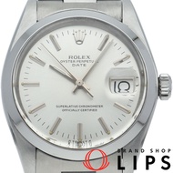 นาฬิกา Rolex Oyster Perpetual Date 15000(5) ตัวเรือนสแตนเลส สำหรับผู้ชาย สีเงิน ขัดเงา ปี 1977 สภาพด