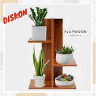 rak bunga meja mini 3 susun / rak bunga minimalis / standing planter pot bunga / standing pot bunga