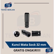 MATA Socket Eye Wrench Impact Socket Connector Length 1/ 2 Inch Deep Wall Long 32 mm 32mm