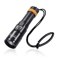 ORCATORCH D530 Diving Torch, 1300 Lumen LED Underwater Torch with 6 Degree Narrow Beam, Side Button 