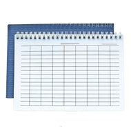 MINOA Sturdy Cover Spiral Bound Notebook Universal Line Pages Blank Grid Inventory Log Book Quarterl