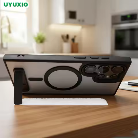 Galaxy Samsung S26 Ultra Case UYUXIO Magnetic Stand Phone Case for Samsung Galaxy S26 A05 A06 A16 A2