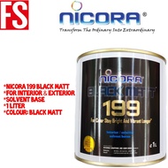 1L ) Nicora 199 (Black matt ) Anti Rust & Corrosion Protection For Wood & Metal Fixtures.
