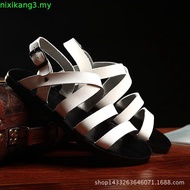 Big Size Men's Leather Gladiator Sandal Outdoor Beach Shoe Breathable Waterproof