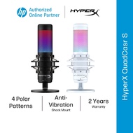 HP HyperX Quadcast S USB Condenser Gaming RGB Microphone (Stereo, Omnidirectional, Cardioid, Bidirectional)