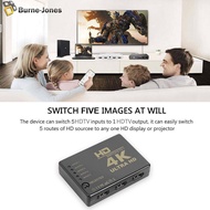 4K 2K 5x1 HDMI-compatible Switch Splitter 5 Input 1 Output Video Switcher with Remote