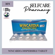 (30'S) WINCARDIA DISPERSIBLE TABLET 3 X 10'S (ASPIRIN 100MG & GLYCINE 45MG) SAME LIKE GLYPRIN