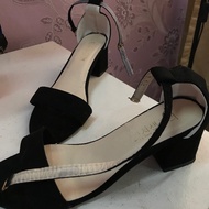 open midi high heels