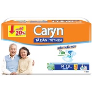 Caryn economical diapers M18+2,L18+2 pieces size from 38 to under 70kg, with anti-spill partition