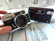 #袋口攝影師選、日本直送、罕有konica c35 fd, 另選用carl zeiss 鏡頭之yashica t afd, 新净