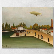 Quai D'Ivry Henri Rousseau hrs22 Canvas Print