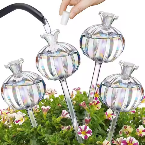 Automatic Cactus Self Watering Planter Cactus Glass Automatic Plant Watering Bulbs Cute Plant Water 