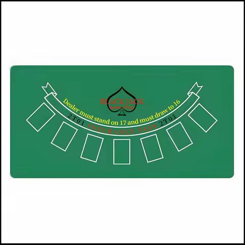 120x60cm Large-Sized Blackjack Game Table Mat with Special Design Poker Game Table Mat Entertainment