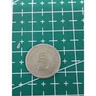 Syiling Lama Malaysia 5 sen 5 cent Coin 1980