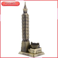 [pugwsl] Bronze Taipei 101 Tower Building Sculpture Statue Travel Souvenir Business Gift Desk Orname