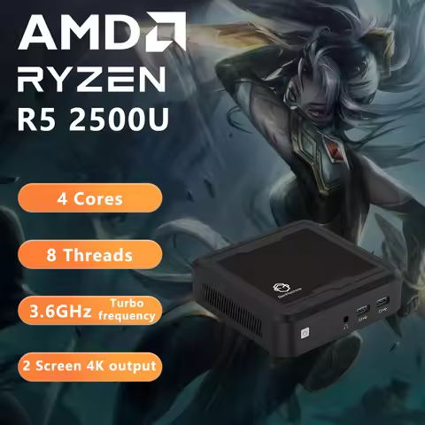 Genmachine Mini PC Windows 11 AMD Ryzen 2500U 2700U 3550H 3750H Mini PC DDR4 RAM WiFi 5 BT5.2 Compac