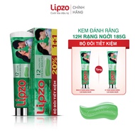 Bộ Đôi Siêu Tiết Kiệm Kem Đánh Răng Lipzo 12 Giờ Rạng Ngời 02 Tuýp 185 Gram Trắng Răng Hiệu Quả Thơm