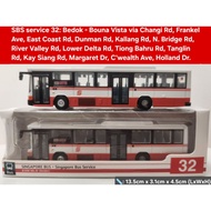 1:110 scale Singapore Volvo B10M MK.IV (strider) bus model, service 32