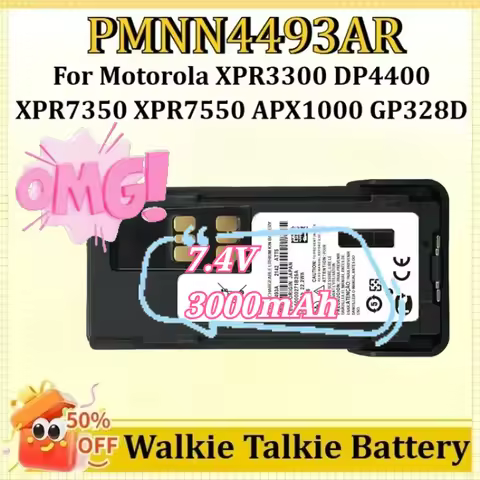 PMNN4493AR 7.4V 3000mAh Type-C Charging for Motorola XPR3300 DP4400 XPR7350 XPR7550 APX1000 GP328D D
