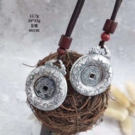 Dragon Necklace Pure Silver Couple S999Pendant Six-Word Mantra Peace Buckle Vintage Heart Sutra Swea