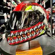 SPYDER Rogue Riptide Full Face Dual Visor Helmet with Free Extra Clear Visor