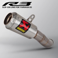 For Yamaha YZF R3 MT03 R25 2015-2025 Motorcycle Slip on Line Exhaust Akrapovic Muffler
