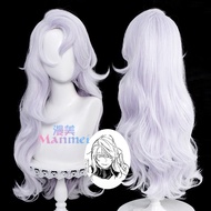 Jecarden Female Gojo Satoru Wig Jujutsu Kaisen Cosplay Unisex 70cm Long Silver Purple Wig Cosplay An