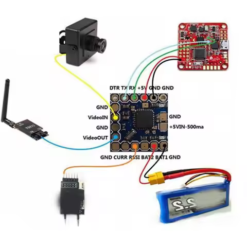 FPV MinimOsd Minim Mini OSD On-Screen-Display with KV TEAM MOD for CC3D Naze32 F3 F4 Flight Controll
