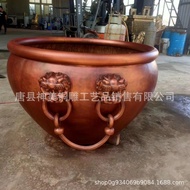 Ancient Garden Landscape Large Cylinder Sculpture Outdoor Courtyard Decoration Tiger Head Cornucopia