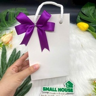 Combo of 10 paper bags priced from only 4000 VND/piece, size 17 x 11 x 6cm - brown/white Kraft paper