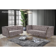 [🚚FREE DELIVERY] 2+3 Seater Marble Velvet Fabric Sofa Zigzag Spring Seat Living Room Office Furniture