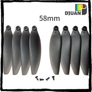 DUOJUAN Folding Propeller Blades, Black Universal Remote Control Drone Parts, Plastic 58mm/66mm Quad