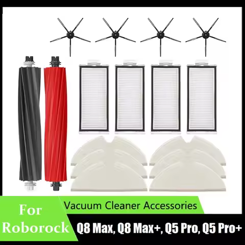 16PCS Replacement Accessories Kit For Roborock Q8 Max, Q8 Max+, Q5 Pro, Q5 Pro+ Vacuum Main Side Bru