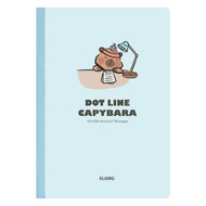 (combo 1/3/5 books) Capybara KLONG B5 horizontally lined notebook 80 pages 100/76; MS: 828