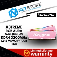OCPC X3TREME RGB AURA 16GB(8GBx2) DDR4 3200MHz CL16 MEMORY RAM (PINK) - MMX3A2K16GD432C16PK
