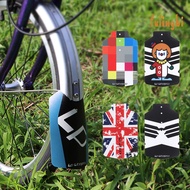 (fulingbi)Bicycle Fender Creative Pattern Easy Installation PVC Foldable Front Bicycle Mudguard for Brompton Folding Bike