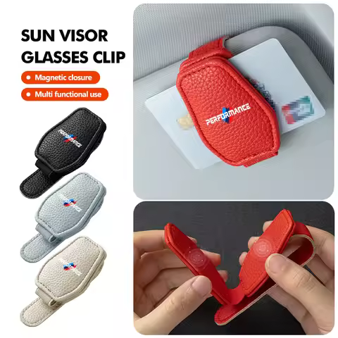 Car Sun Visor Mount Glasses Clip Holder Leather Eyeglasses Case For BMW 1 3 5 Series G30 G32 G38 202