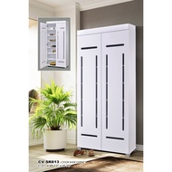 Tall Shoe Cabinet /White/Black