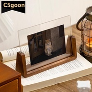 C5GOON Modern Walnut Beech U-shaped Photo Frame Office Desktop Ornament Home Wooden Photo Decoration