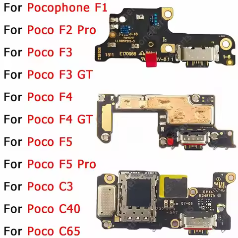 Charge Board For Xiaomi Poco F1 F2 Pro F3 GT F4 GT F5 Pro C3 C40 C65 Charging Port Usb Connector Pcb