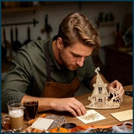 3D Haunted House Puzzle Brain Teaser Decoration Crafting Halloween Haunted House Building Puzzle for