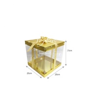GOLD/BLACK TRANPERANT CAKE BOX10INCH/8INCH
